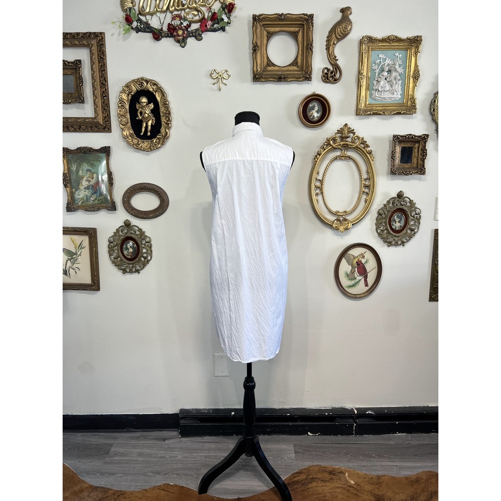 T by Alexander Wang White Sleeveless Button Down Shirt Dress Size 2 - Picture 2 of 7